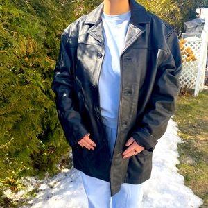 Black leather jacket - Exchange by Irwin Bilerman - Large (men)